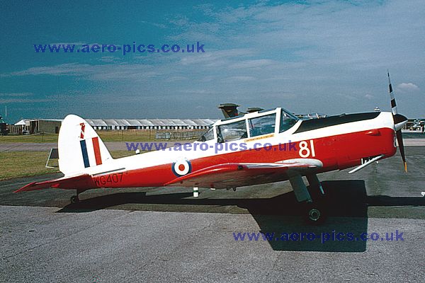 Chipmunk T Mk.10 WG407 (81) Finningley 29071977 D094-10